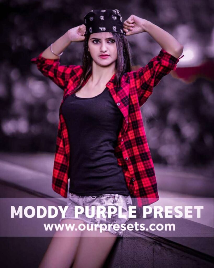 Moddy purple preset lightroom