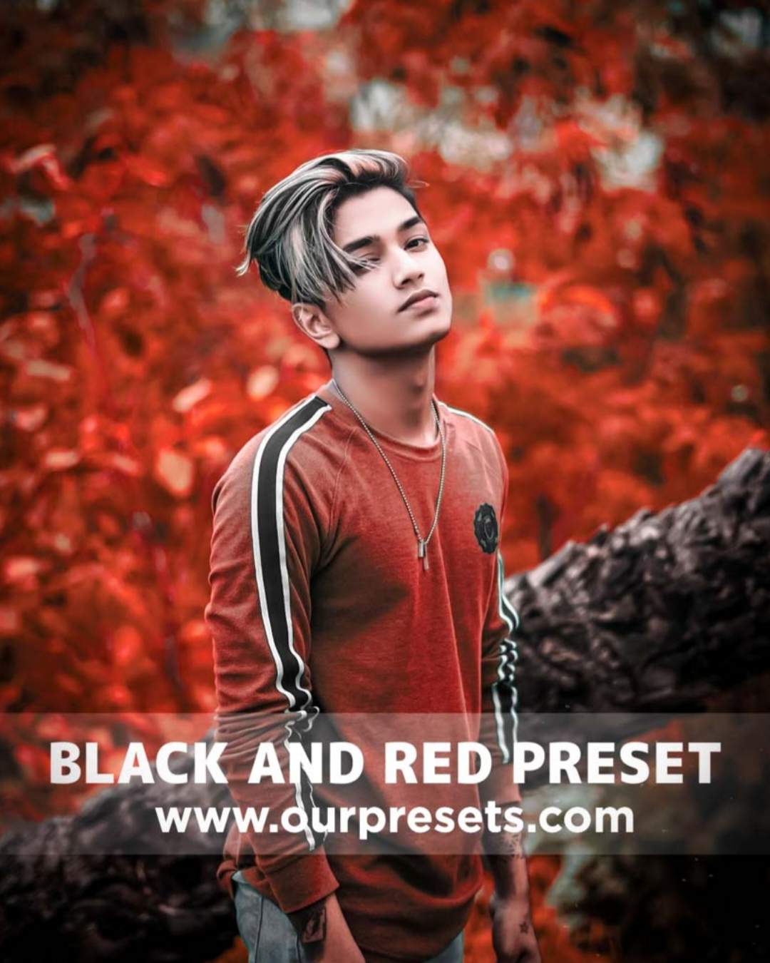 Black and red preset lightroom