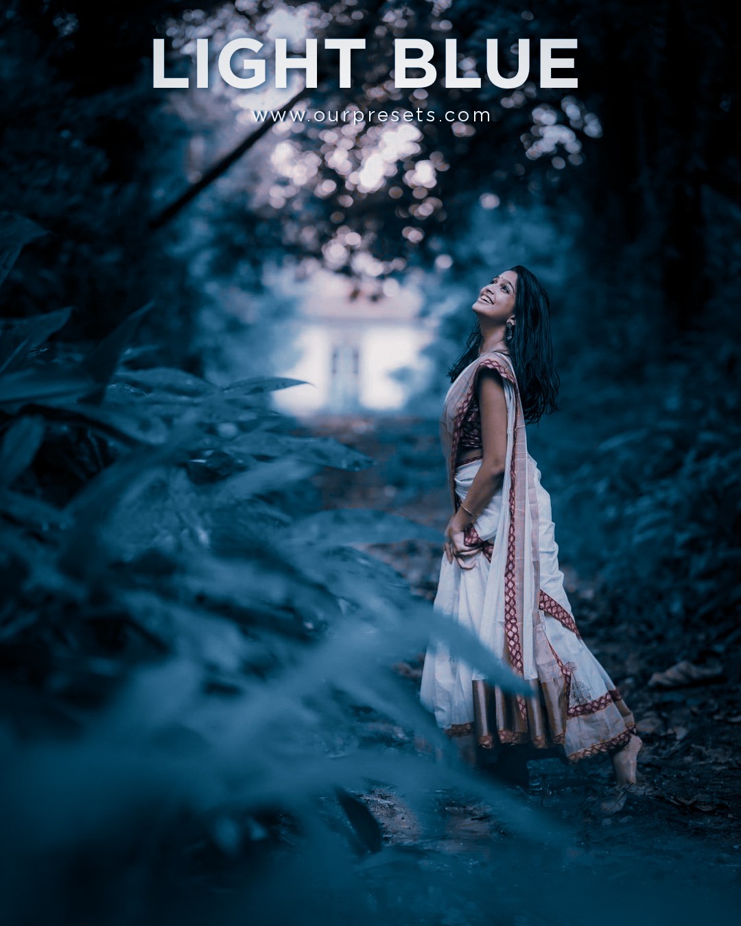 Light blue lightroom preset