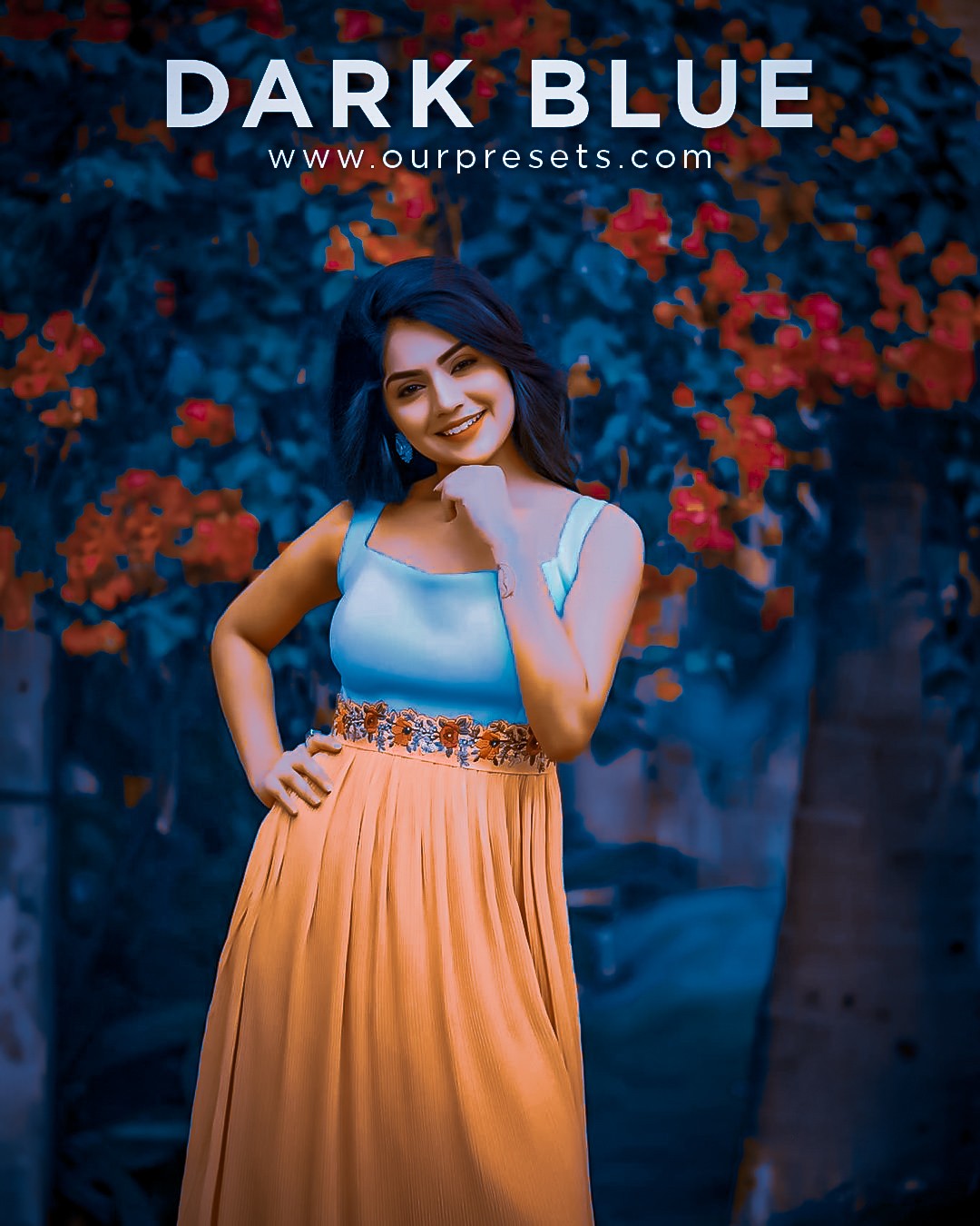 Dark blue lightroom presets