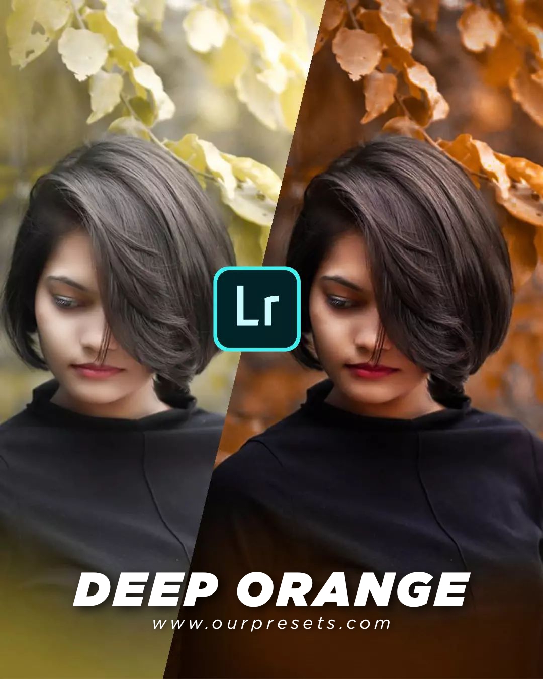 Deep orange lightroom preset