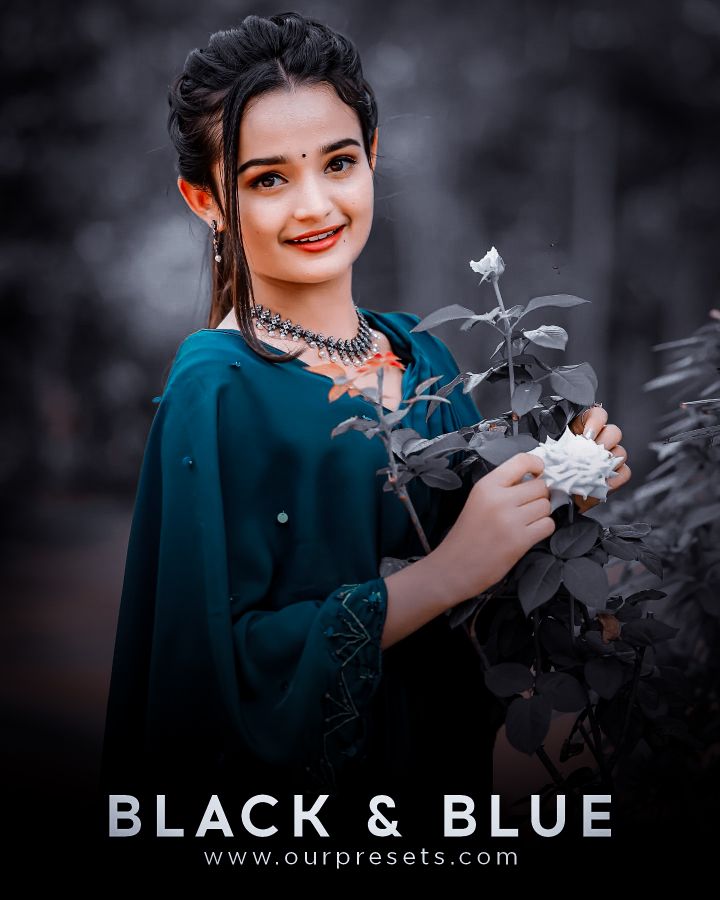 Lightroom blue and black preset