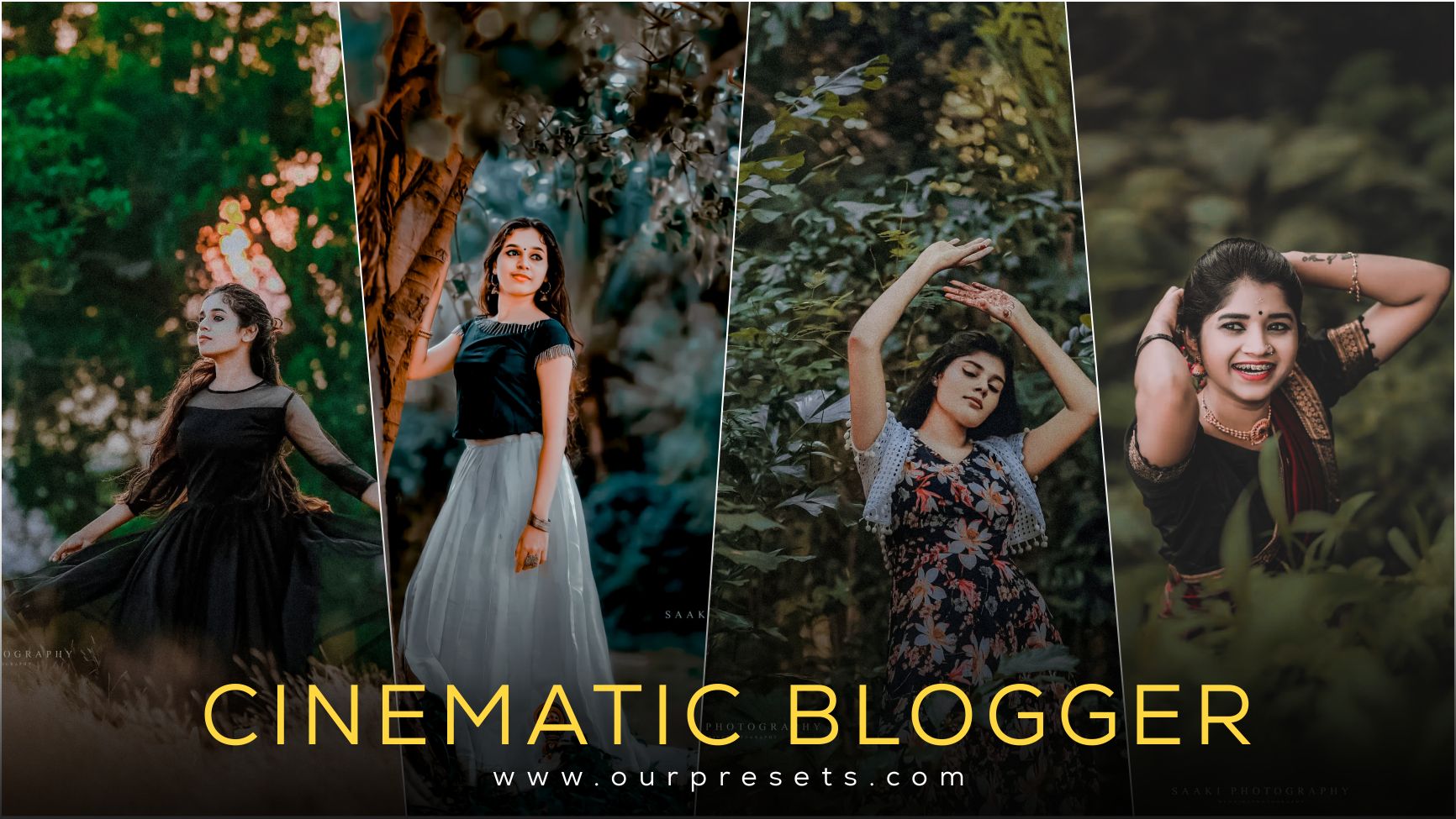 Cinematic blogger lightroom presets