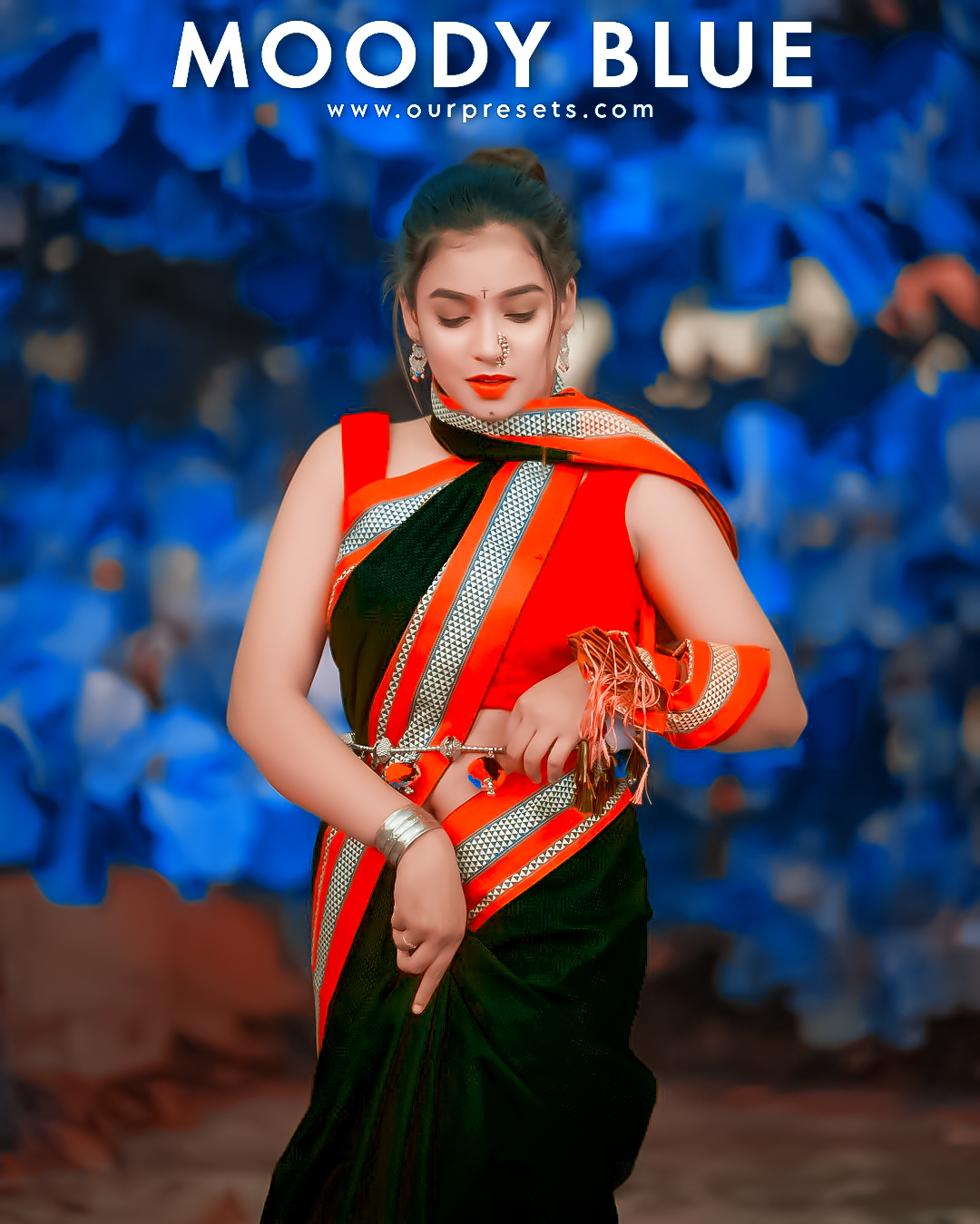 Moody blue lightroom preset