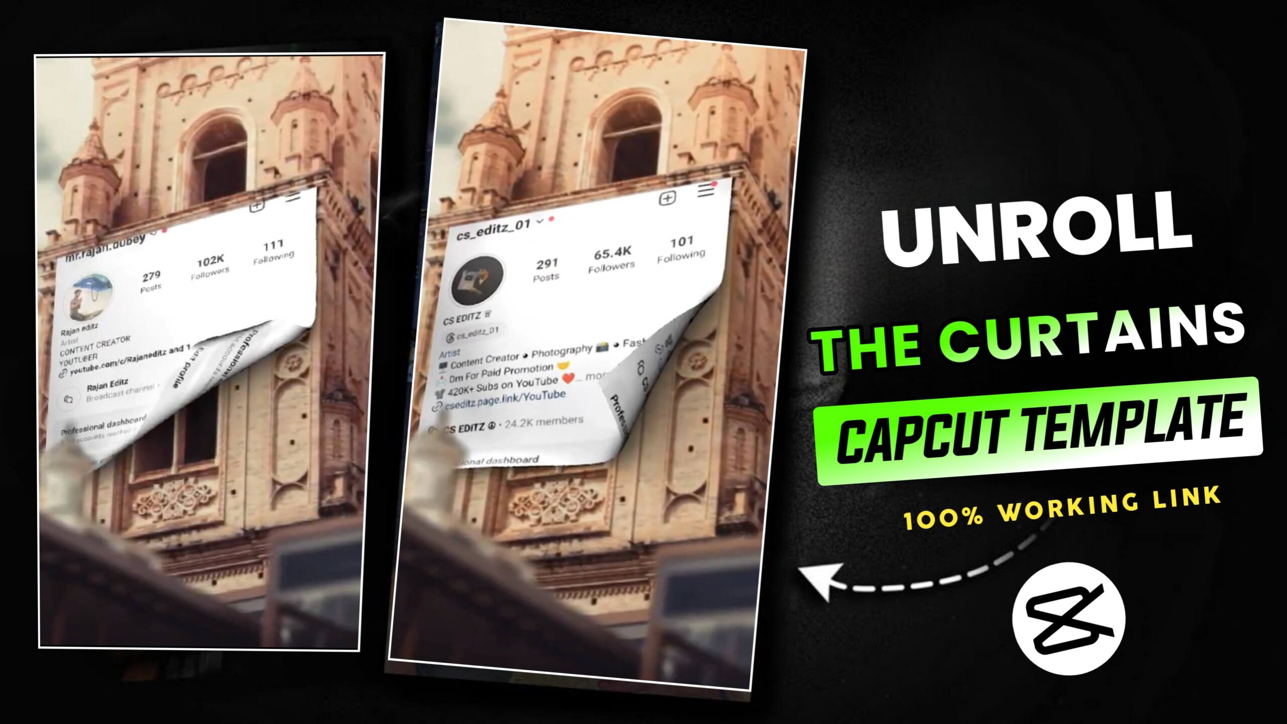 Unroll The Curtain Capcut Template